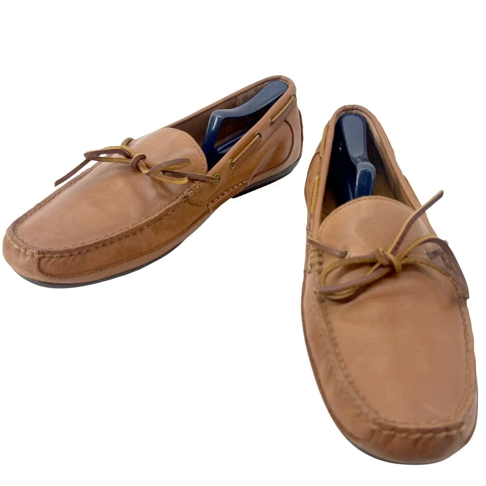 Polo Ralph Lauren Roberts Driving Loafers Mens 11D Tan Brown Leather Slip On